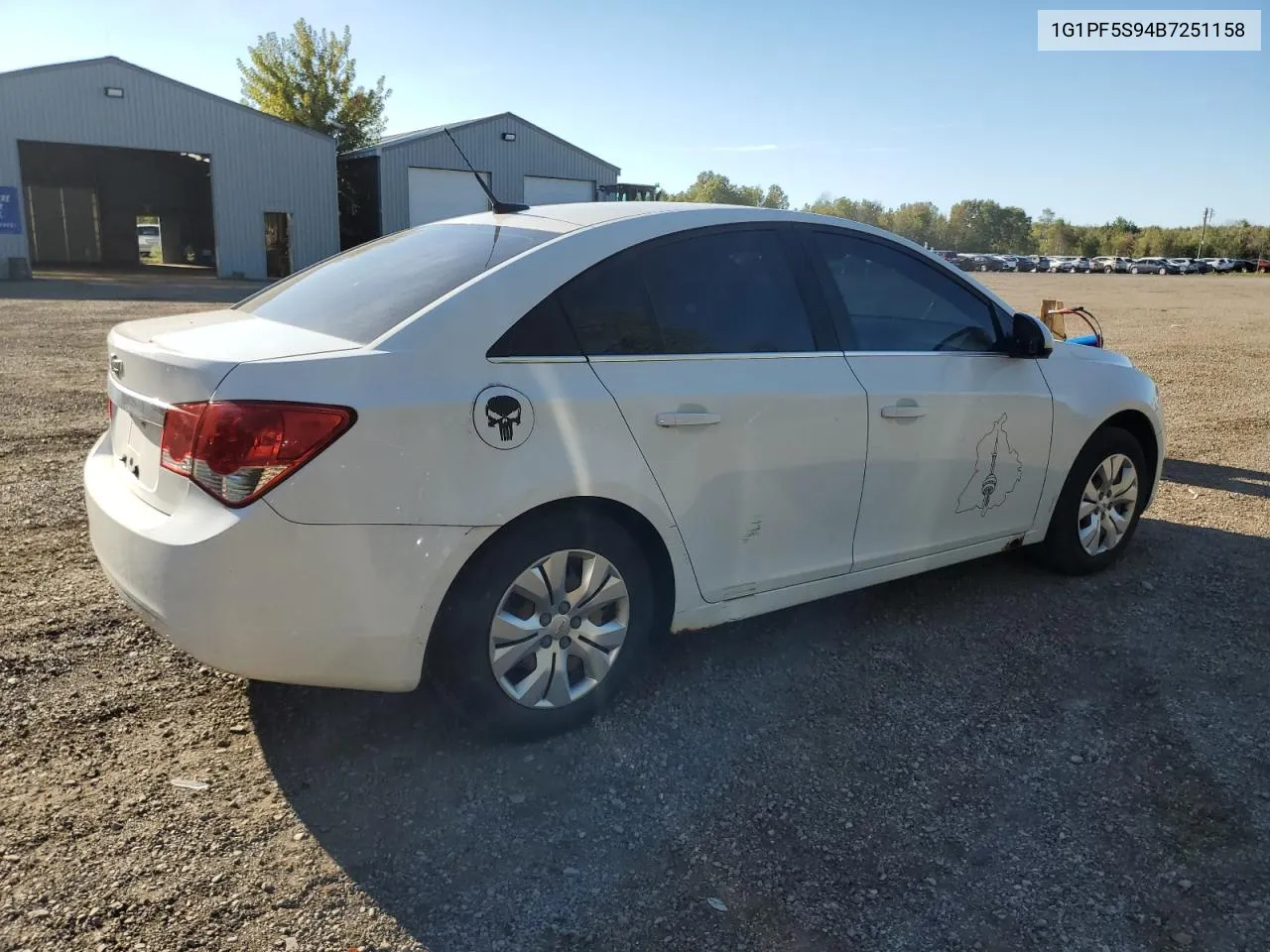 1G1PF5S94B7251158 2011 Chevrolet Cruze Lt