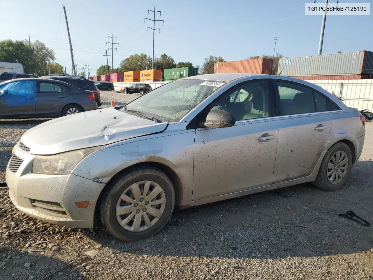 2011 Chevrolet Cruze Ls VIN: 1G1PC5SH6B7125190 Lot: 75008784