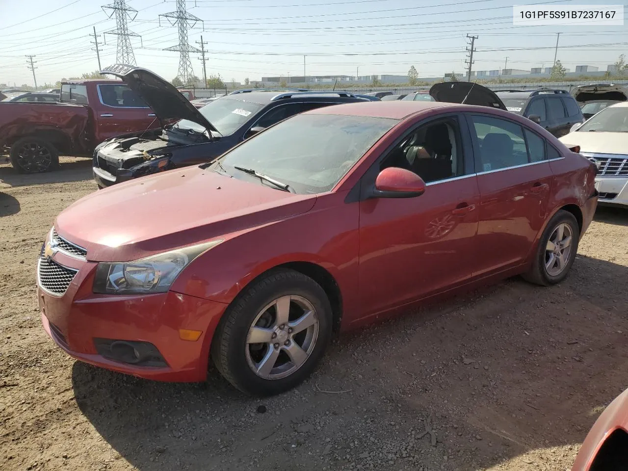 2011 Chevrolet Cruze Lt VIN: 1G1PF5S91B7237167 Lot: 75164654