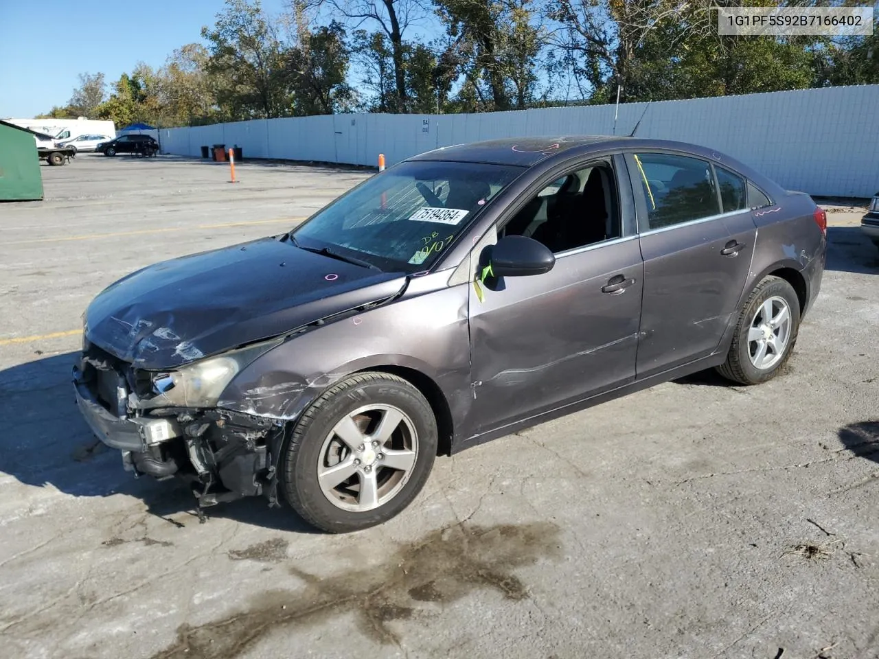 2011 Chevrolet Cruze Lt VIN: 1G1PF5S92B7166402 Lot: 75194364