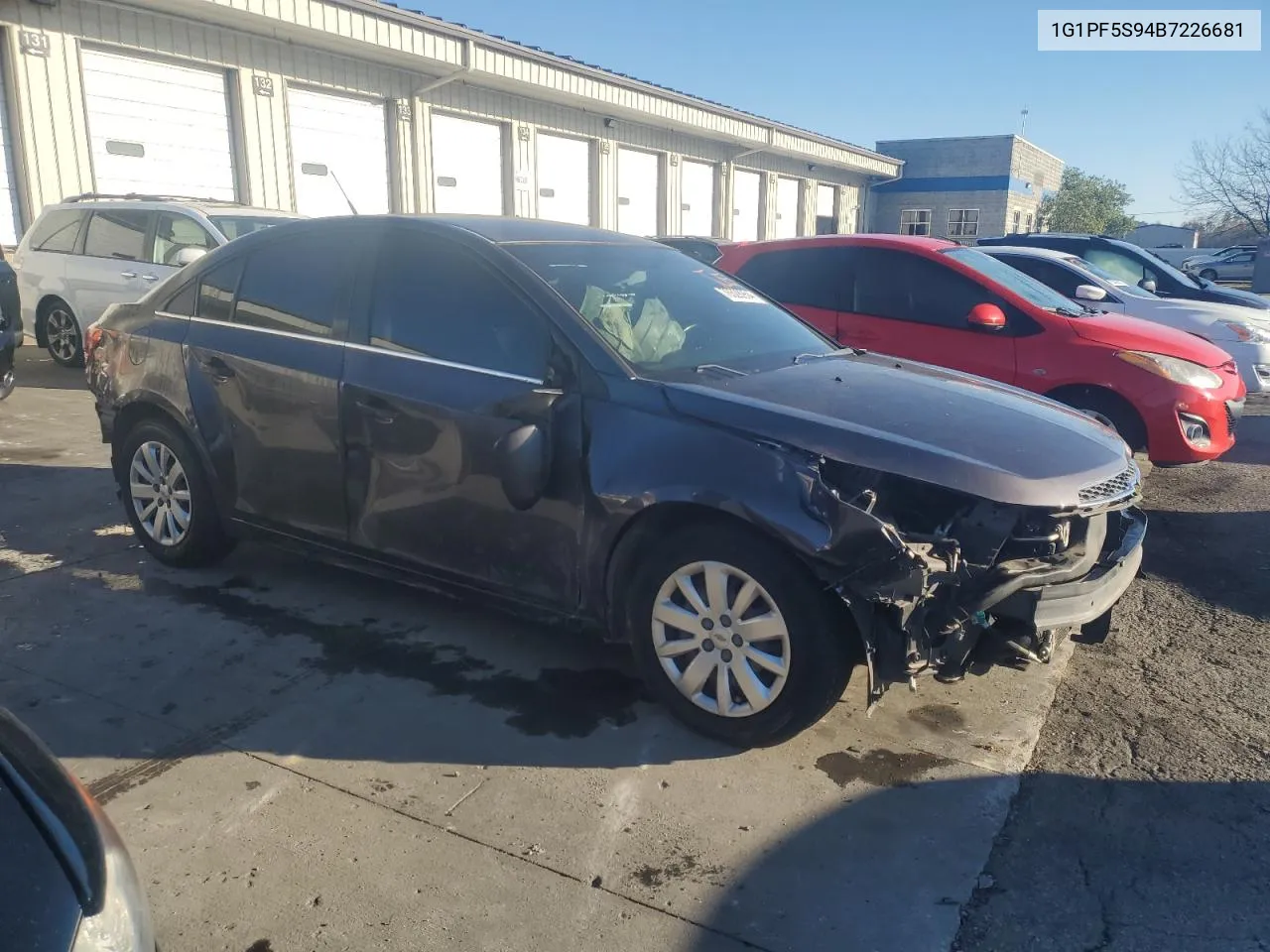 1G1PF5S94B7226681 2011 Chevrolet Cruze Lt