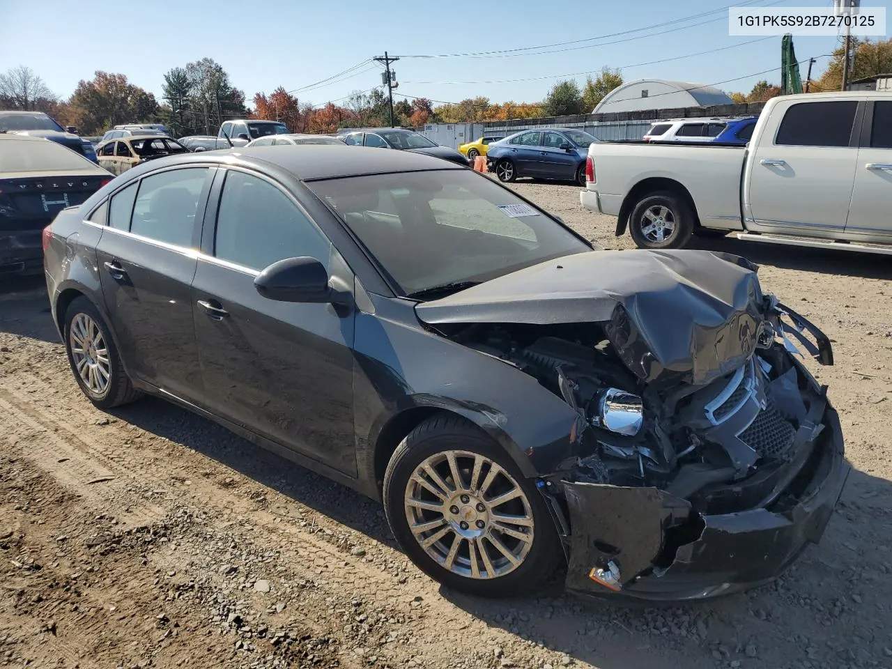 2011 Chevrolet Cruze Eco VIN: 1G1PK5S92B7270125 Lot: 77083074