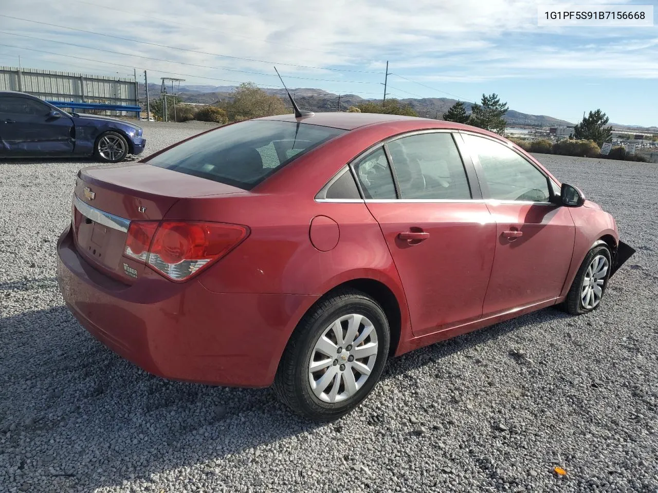 2011 Chevrolet Cruze Lt VIN: 1G1PF5S91B7156668 Lot: 77445144