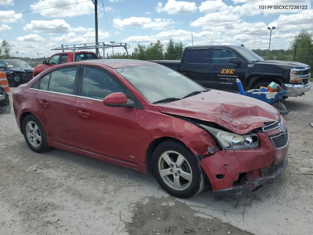 2012 Chevrolet Cruze Lt VIN: 1G1PF5SCXC7238122 Lot: 63603284