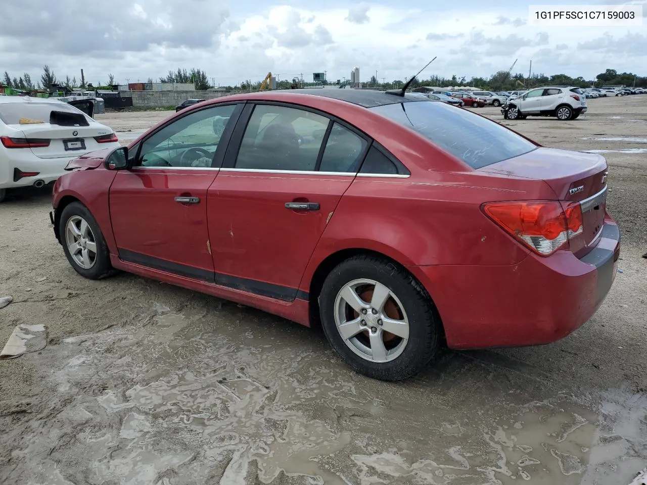 2012 Chevrolet Cruze Lt VIN: 1G1PF5SC1C7159003 Lot: 64556534