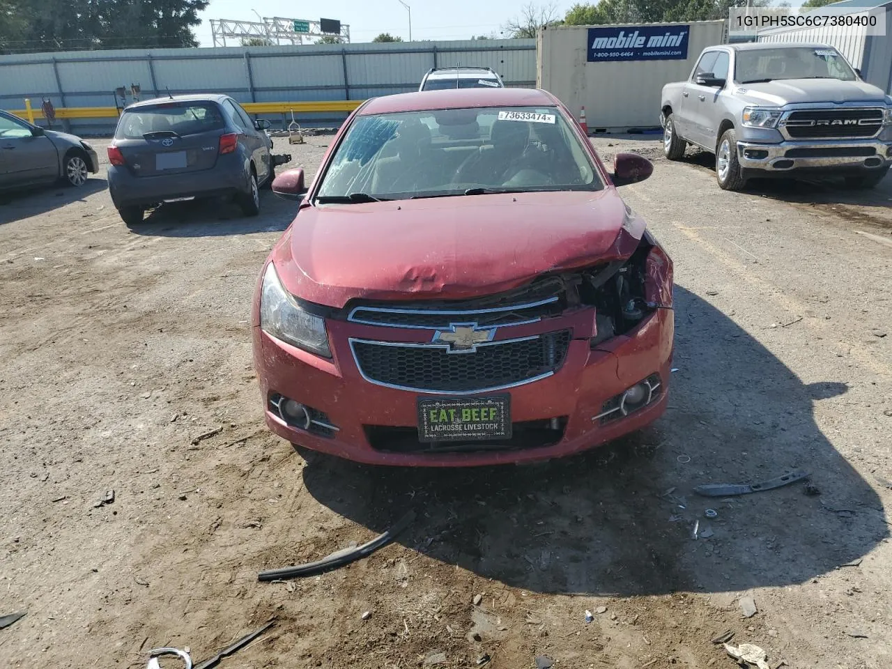 2012 Chevrolet Cruze Ltz VIN: 1G1PH5SC6C7380400 Lot: 73633474