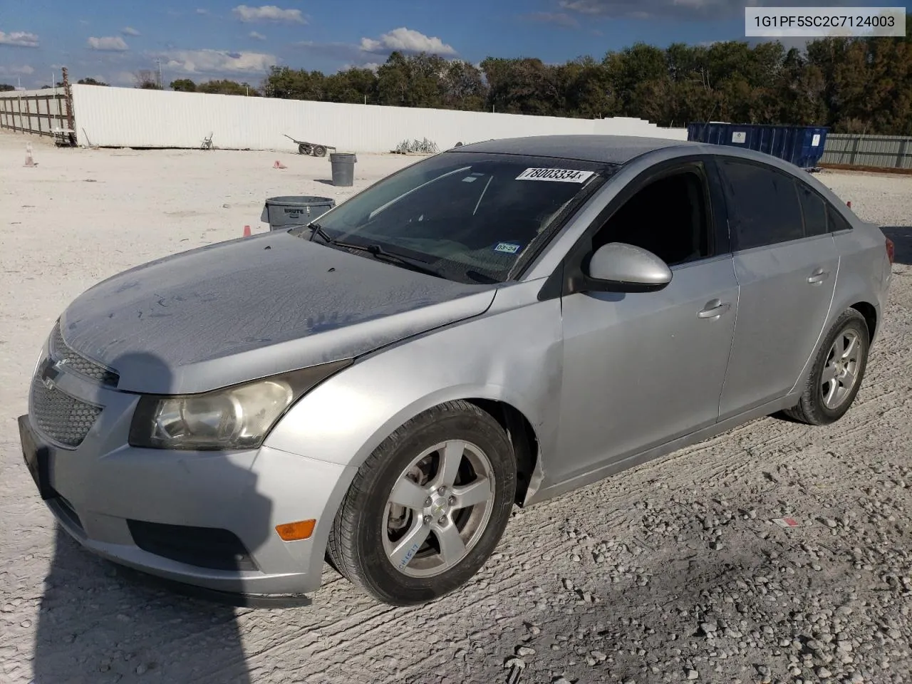 2012 Chevrolet Cruze Lt VIN: 1G1PF5SC2C7124003 Lot: 78003334