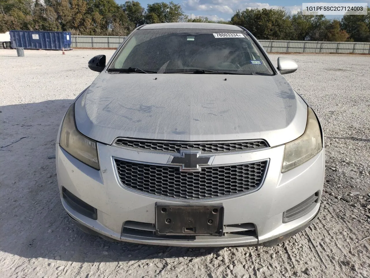 2012 Chevrolet Cruze Lt VIN: 1G1PF5SC2C7124003 Lot: 78003334