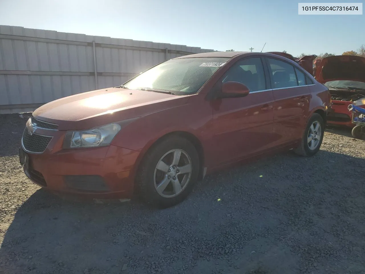 2012 Chevrolet Cruze Lt VIN: 1G1PF5SC4C7316474 Lot: 78371924