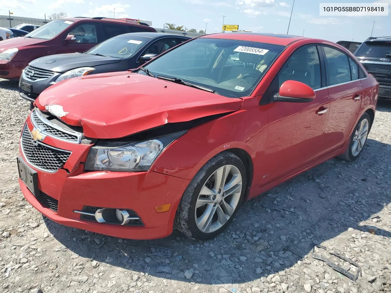 2013 Chevrolet Cruze Ltz VIN: 1G1PG5SB8D7198418 Lot: 72008554