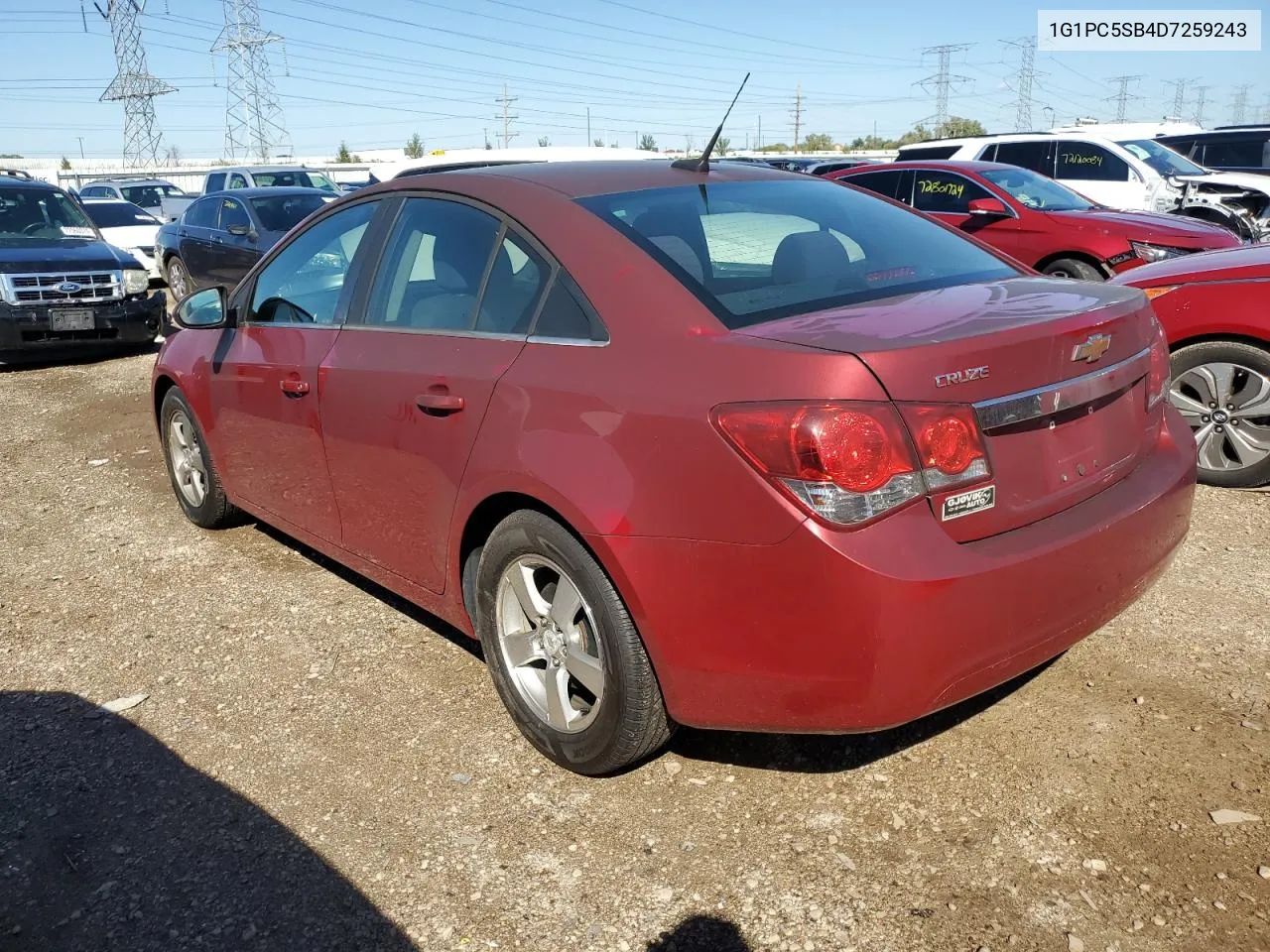 2013 Chevrolet Cruze Lt VIN: 1G1PC5SB4D7259243 Lot: 72940294