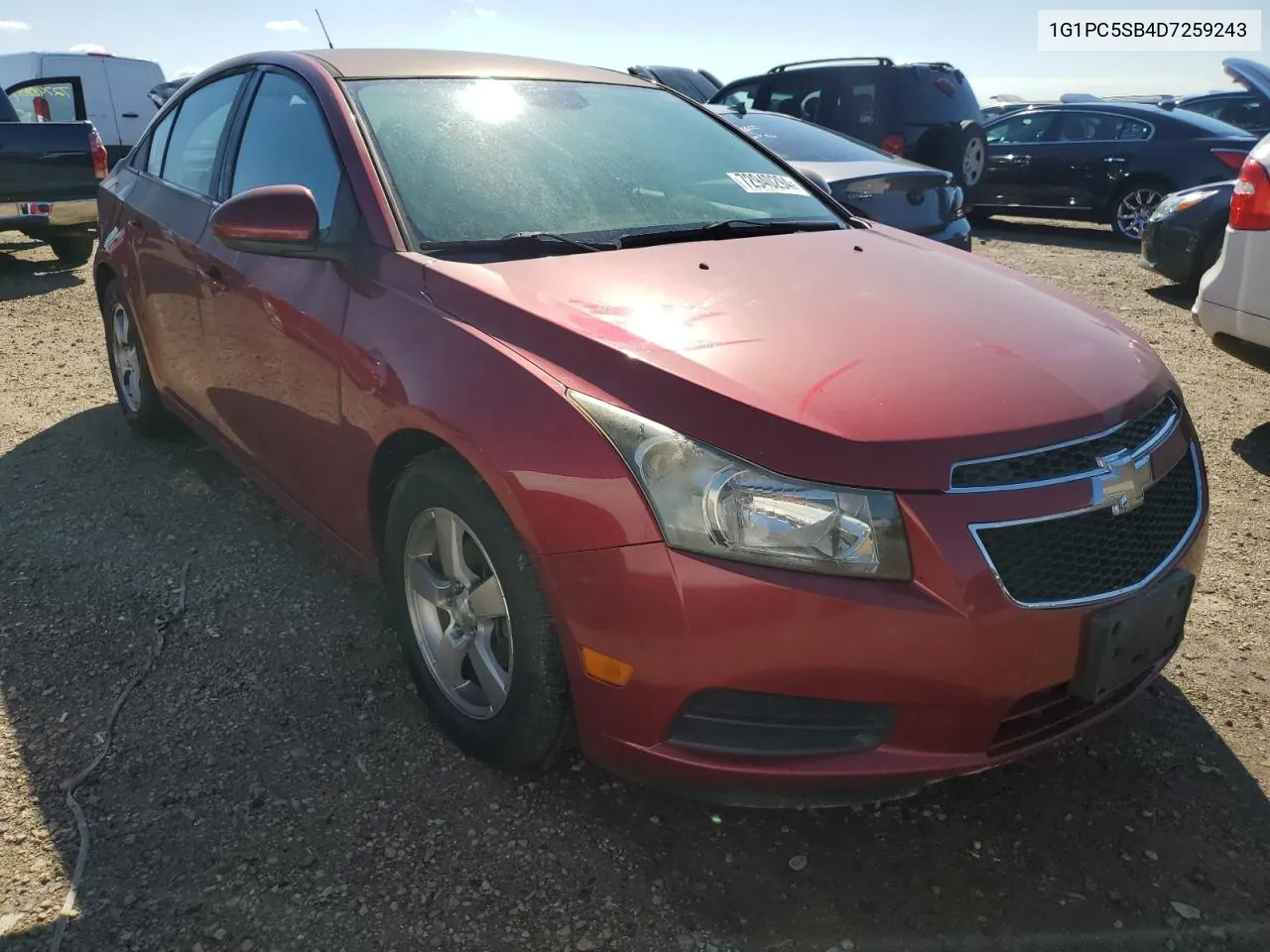 2013 Chevrolet Cruze Lt VIN: 1G1PC5SB4D7259243 Lot: 72940294