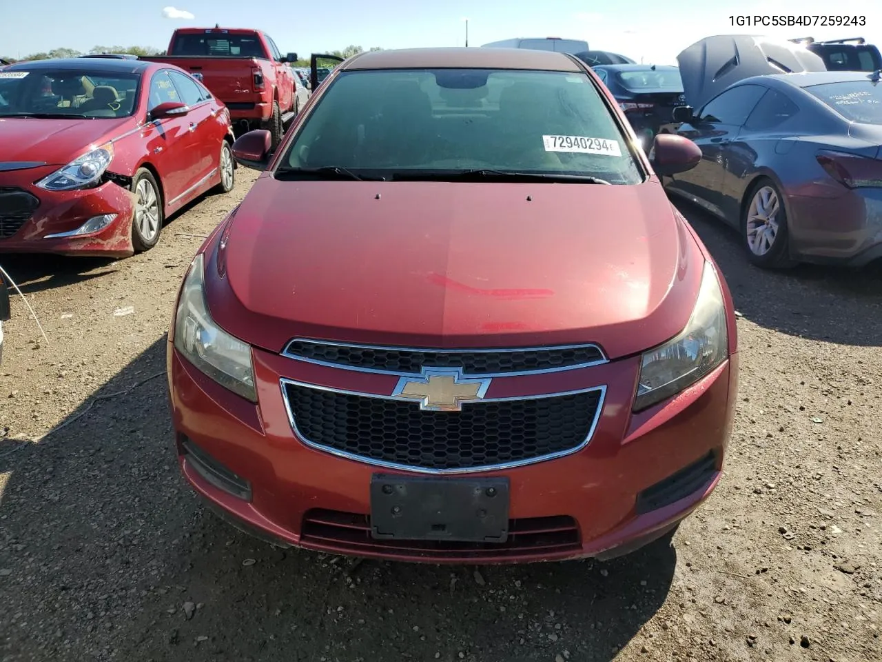 2013 Chevrolet Cruze Lt VIN: 1G1PC5SB4D7259243 Lot: 72940294