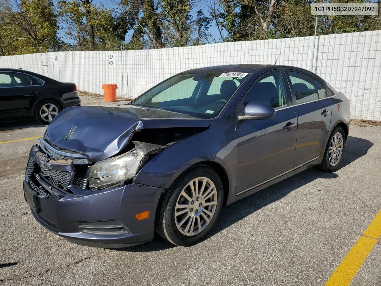 2013 Chevrolet Cruze Eco VIN: 1G1PH5SB2D7247092 Lot: 74604984