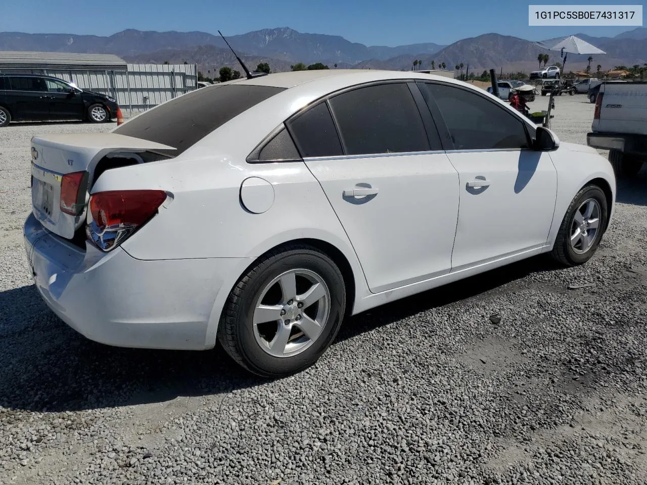 2014 Chevrolet Cruze Lt VIN: 1G1PC5SB0E7431317 Lot: 66589094