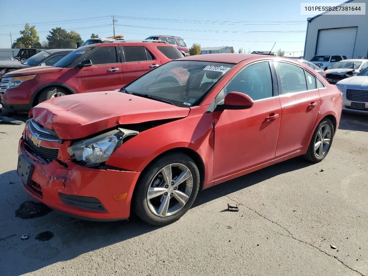 2014 Chevrolet Cruze Lt VIN: 1G1PE5SB2E7381644 Lot: 74755144