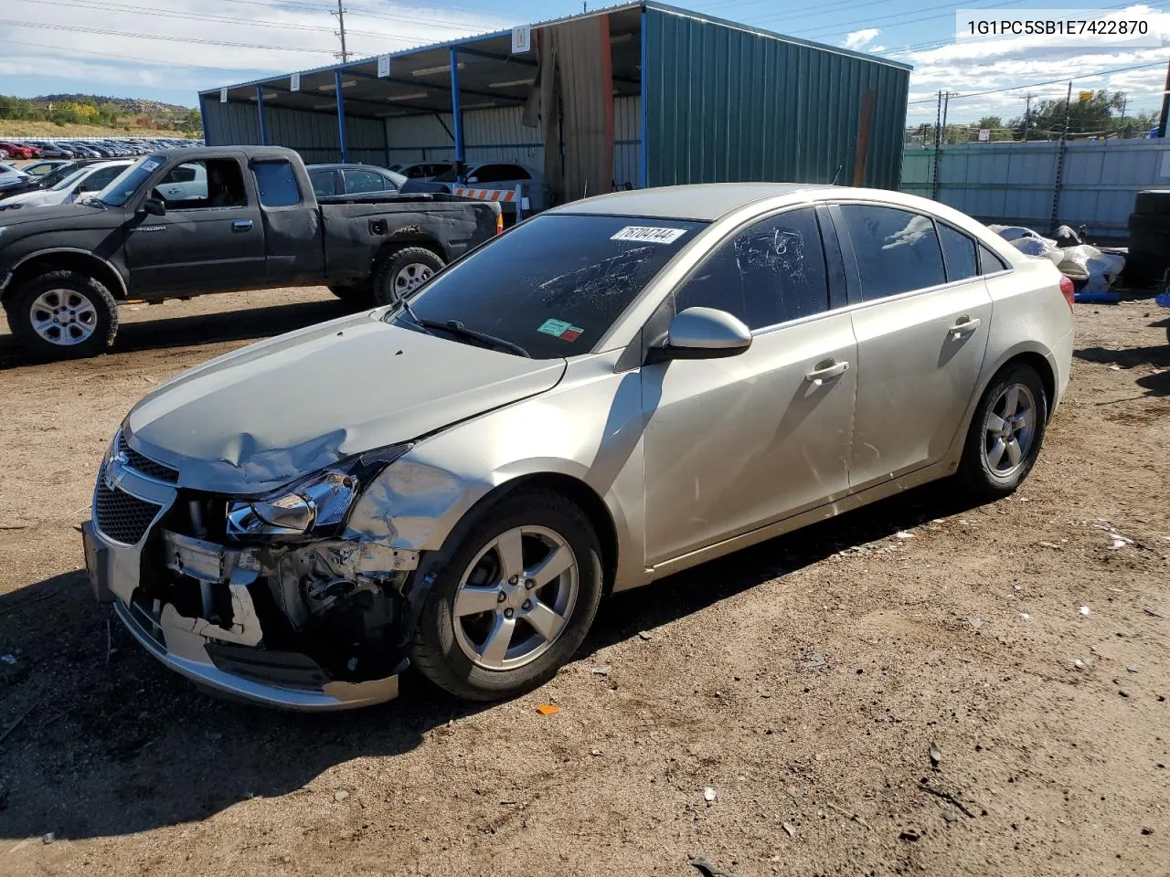 2014 Chevrolet Cruze Lt VIN: 1G1PC5SB1E7422870 Lot: 76704744