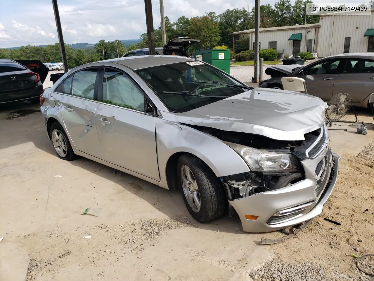 2015 Chevrolet Cruze Lt VIN: 1G1PC5SB4F7149439 Lot: 63867834