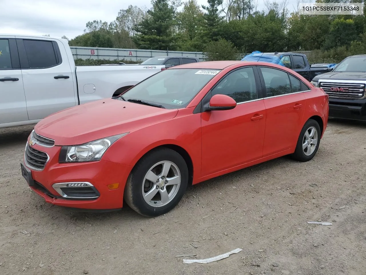 1G1PC5SBXF7153348 2015 Chevrolet Cruze Lt