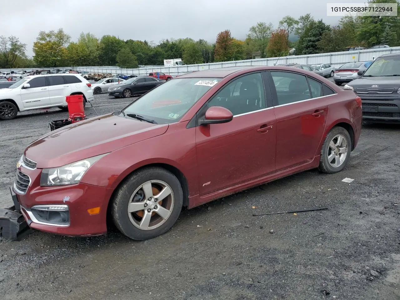 1G1PC5SB3F7122944 2015 Chevrolet Cruze Lt