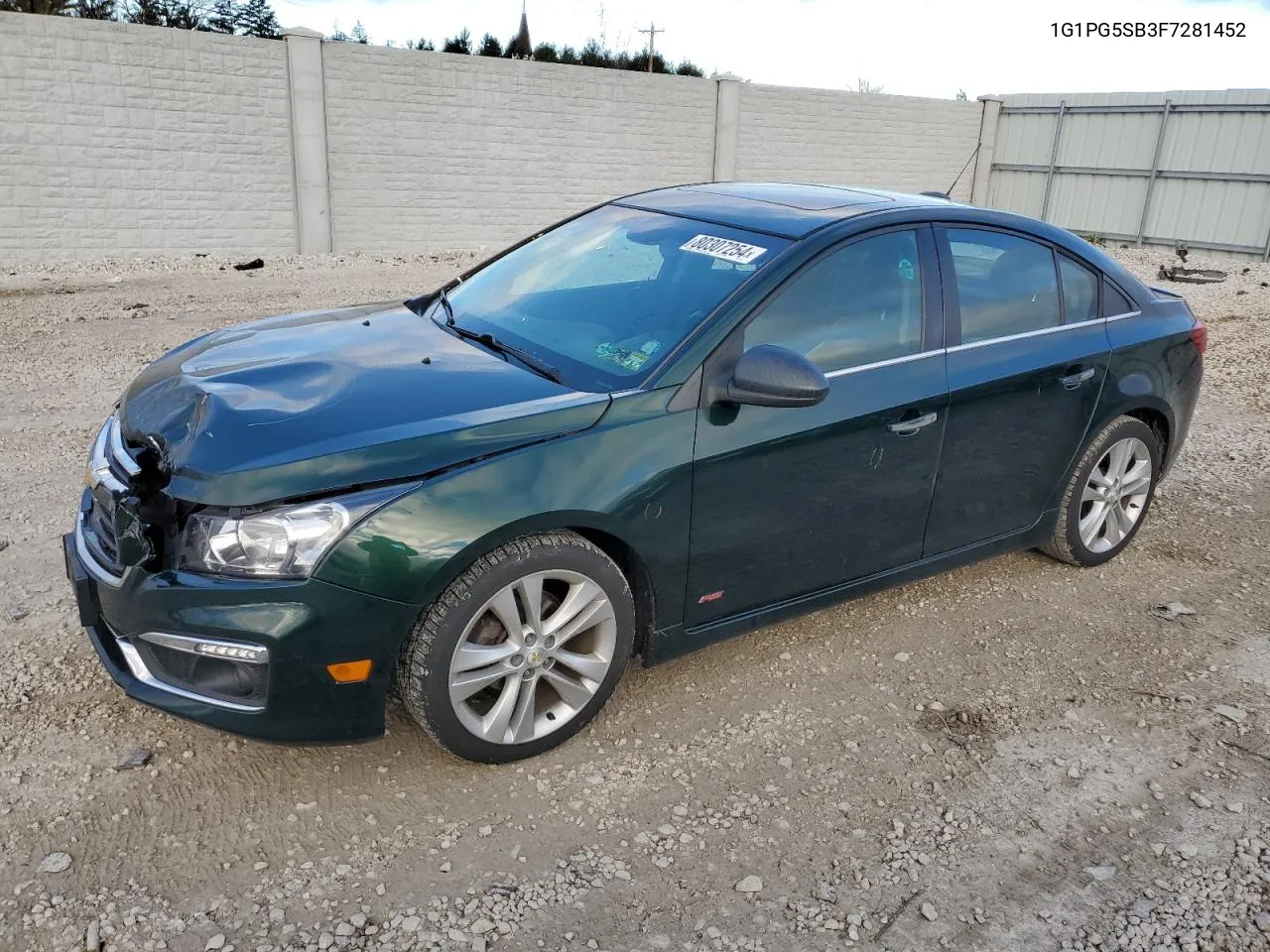 2015 Chevrolet Cruze Ltz VIN: 1G1PG5SB3F7281452 Lot: 80307254