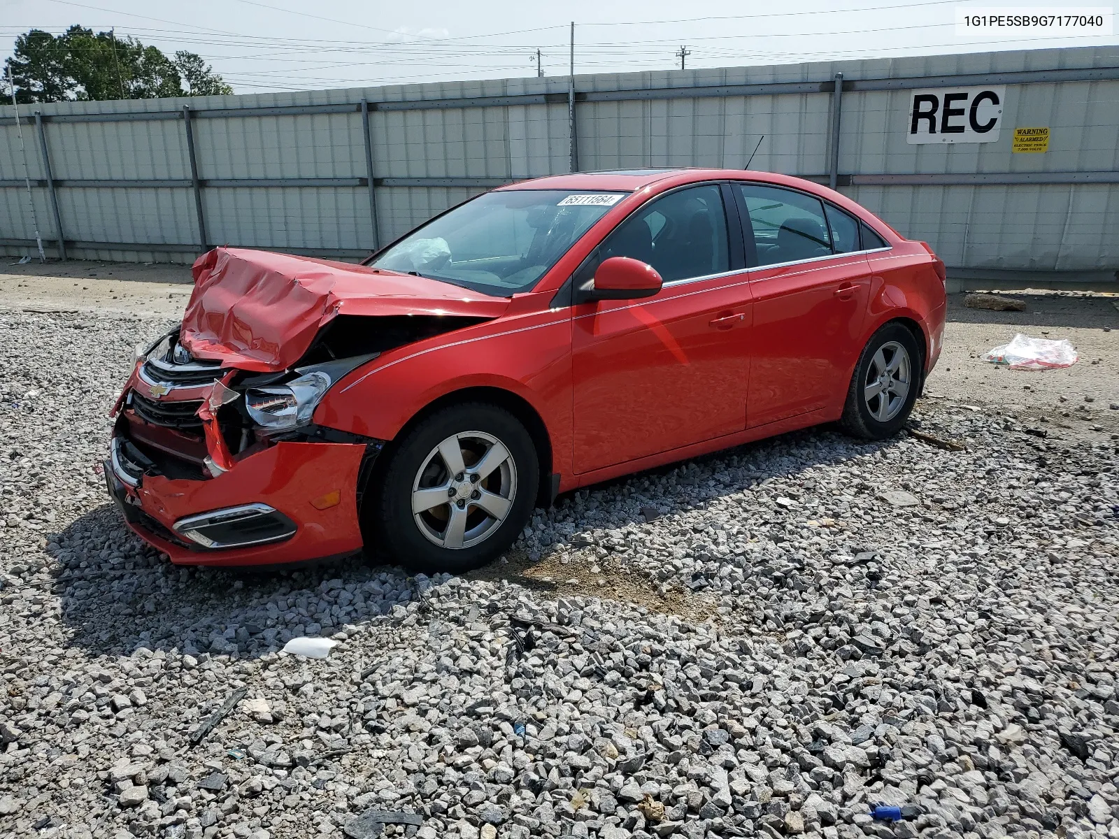 1G1PE5SB9G7177040 2016 Chevrolet Cruze Limited Lt