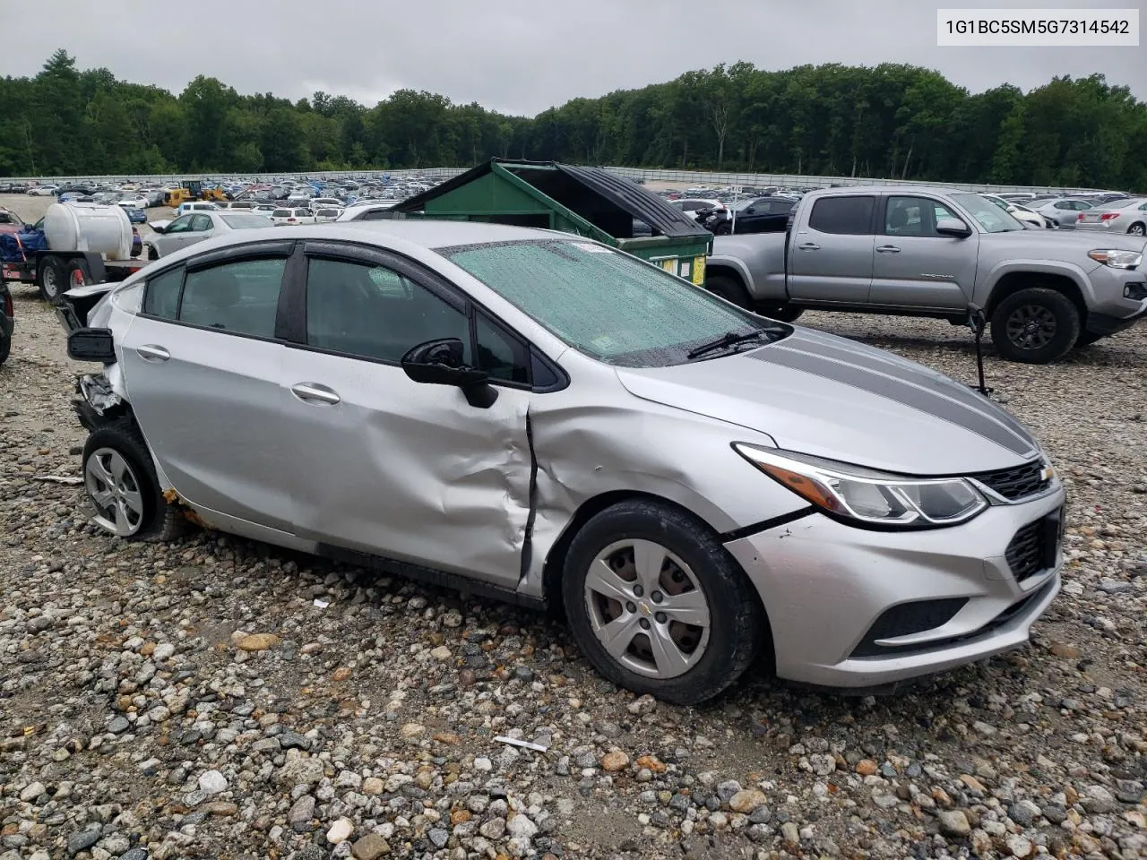 2016 Chevrolet Cruze Ls VIN: 1G1BC5SM5G7314542 Lot: 65748534