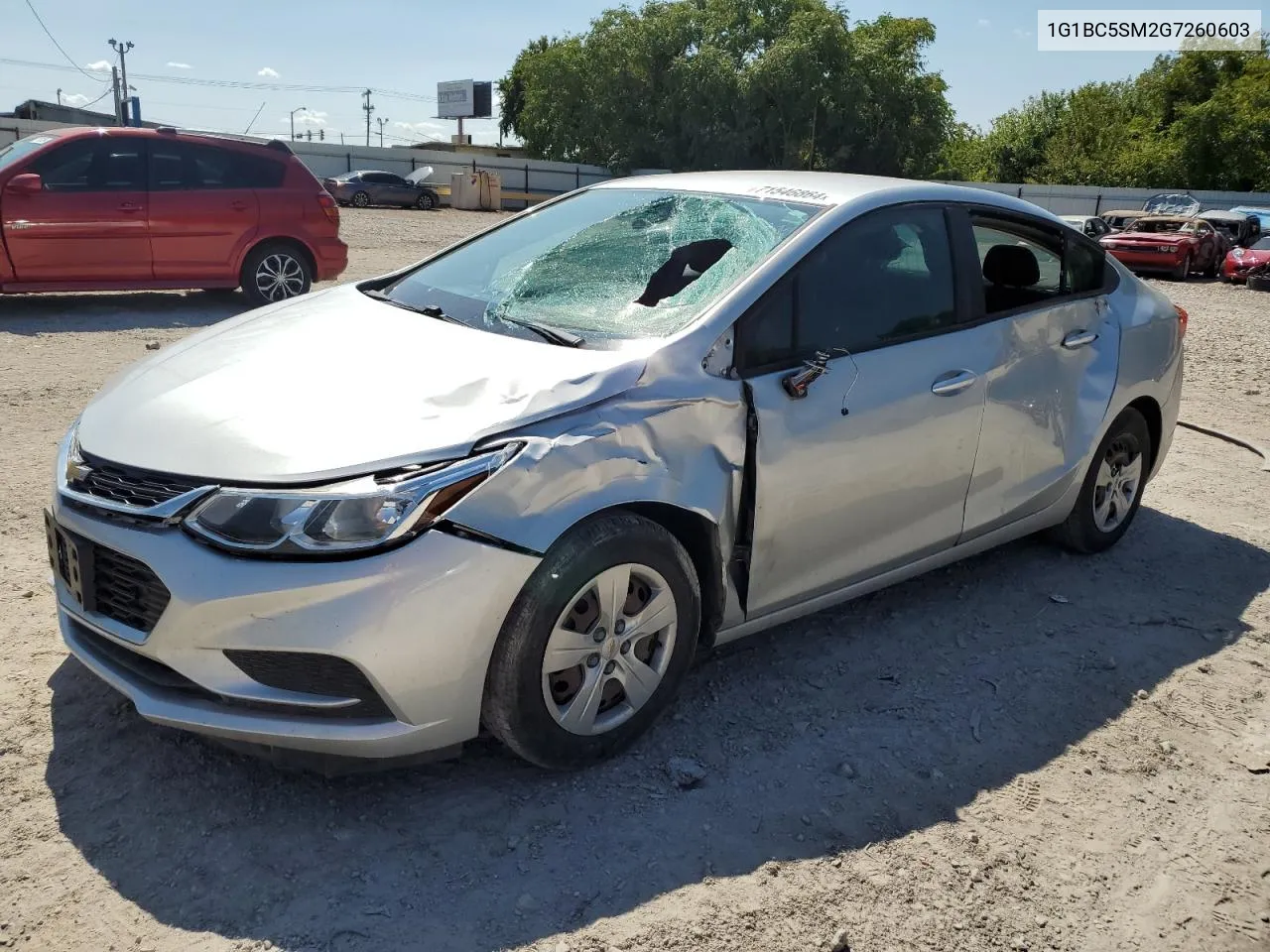 1G1BC5SM2G7260603 2016 Chevrolet Cruze Ls