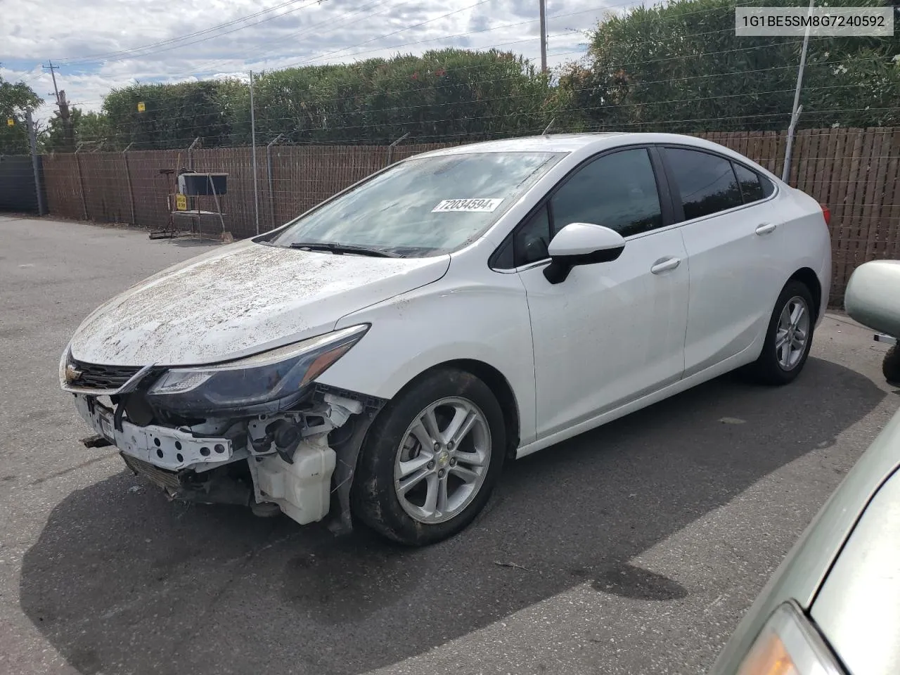 2016 Chevrolet Cruze Lt VIN: 1G1BE5SM8G7240592 Lot: 72034594