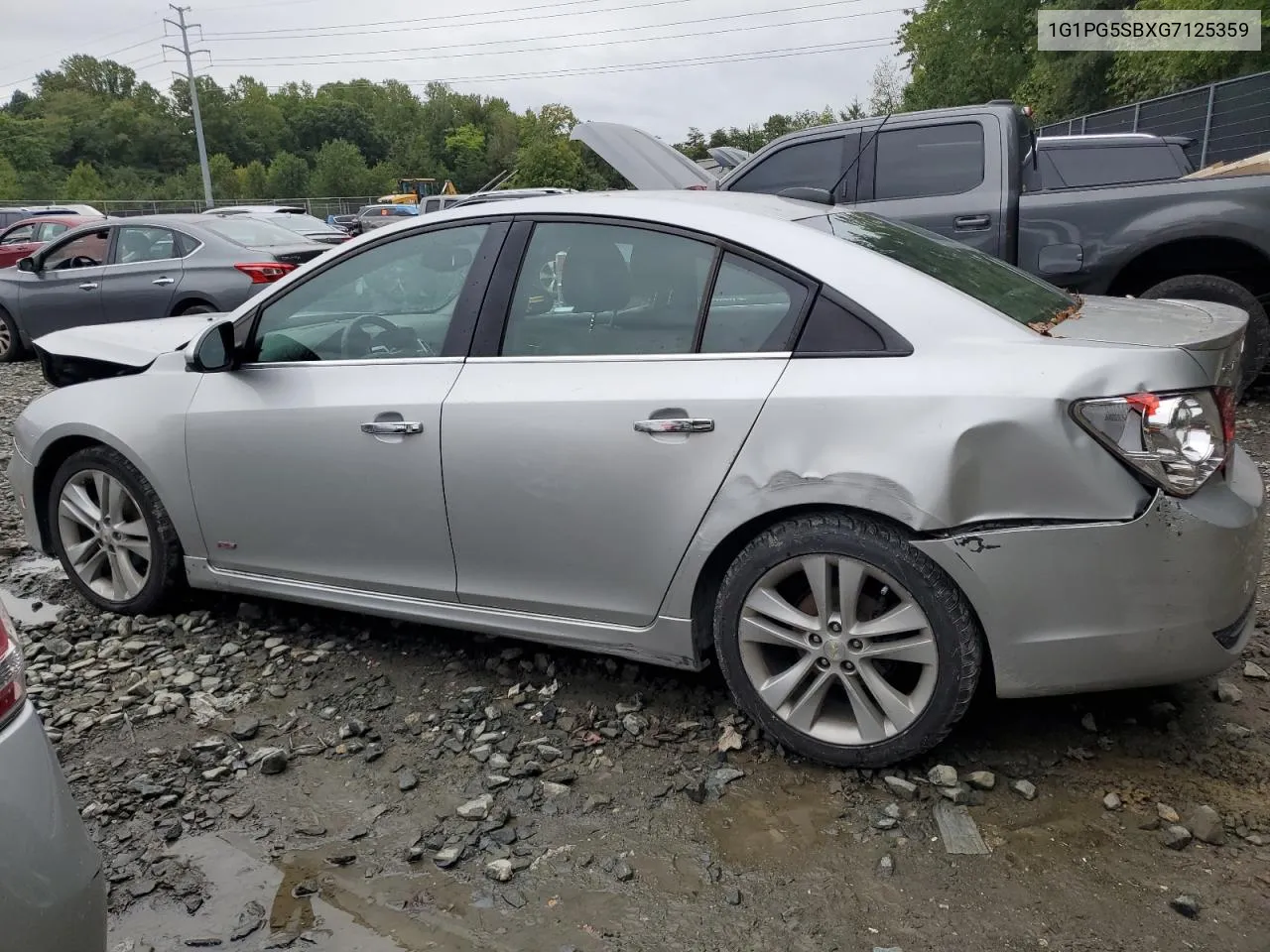 2016 Chevrolet Cruze Limited Ltz VIN: 1G1PG5SBXG7125359 Lot: 72756924