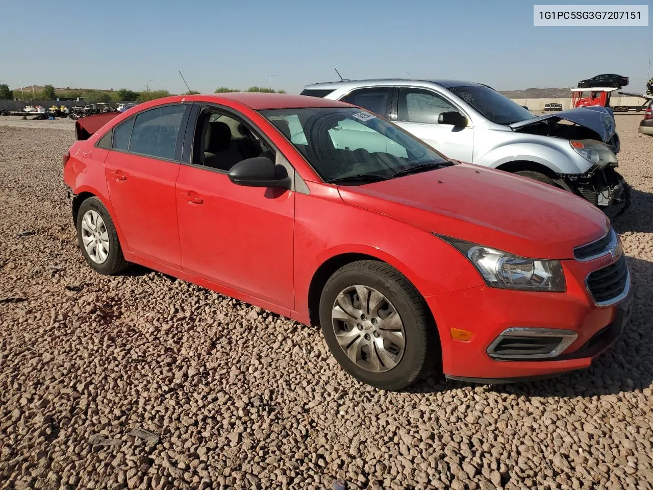 2016 Chevrolet Cruze Limited Ls VIN: 1G1PC5SG3G7207151 Lot: 74619884