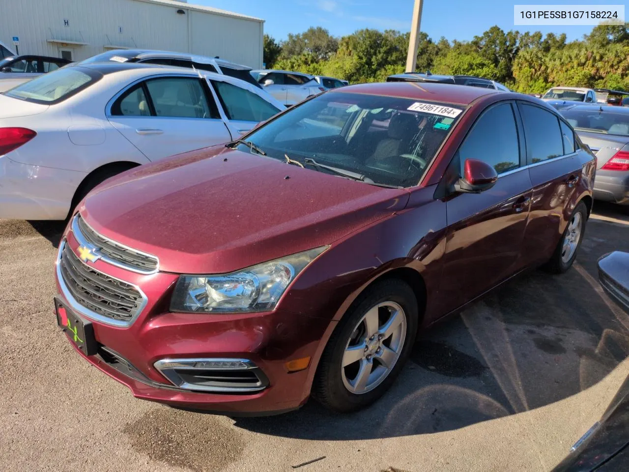 2016 Chevrolet Cruze Limited Lt VIN: 1G1PE5SB1G7158224 Lot: 74961184