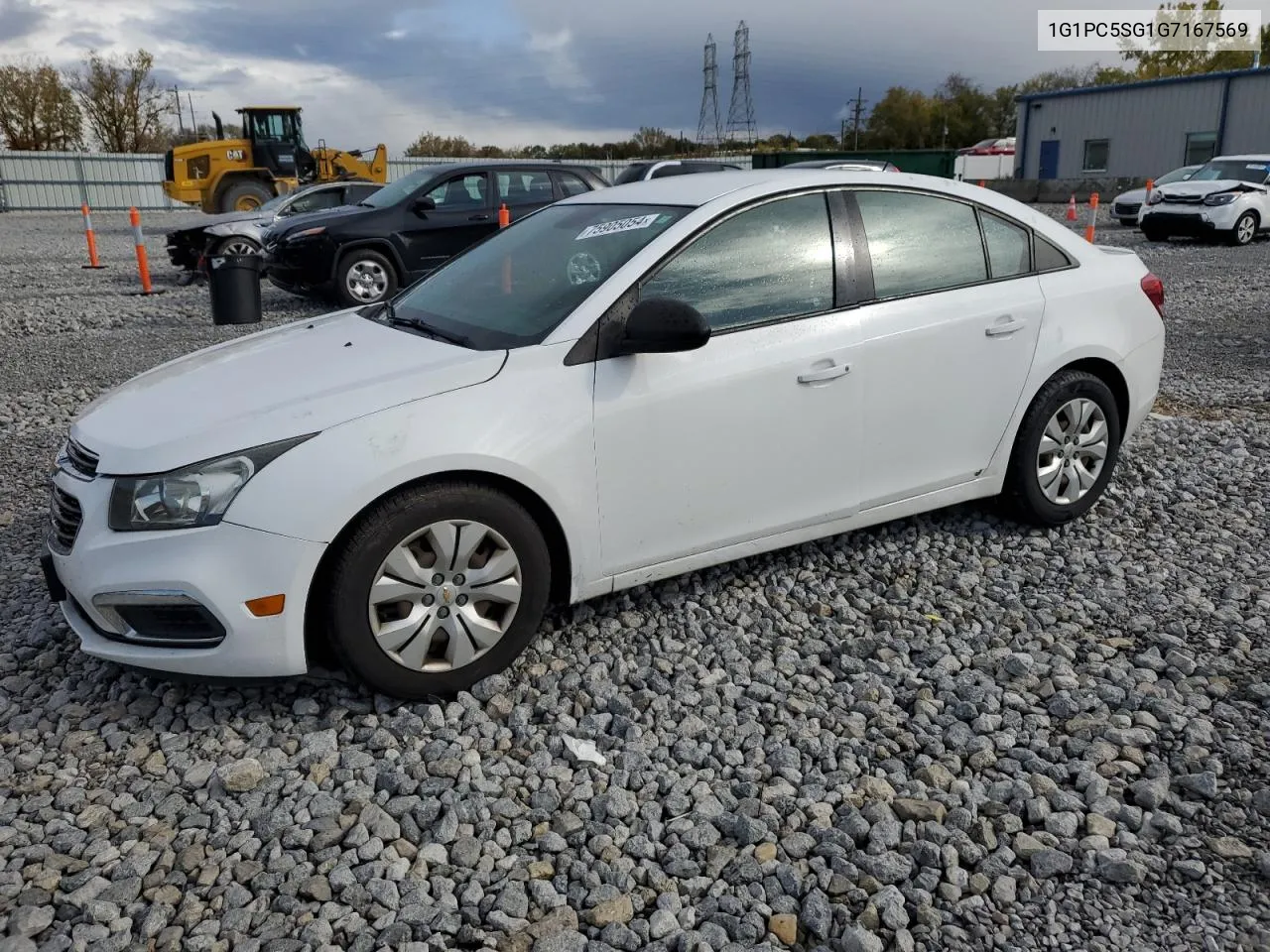 2016 Chevrolet Cruze Limited Ls VIN: 1G1PC5SG1G7167569 Lot: 75905054