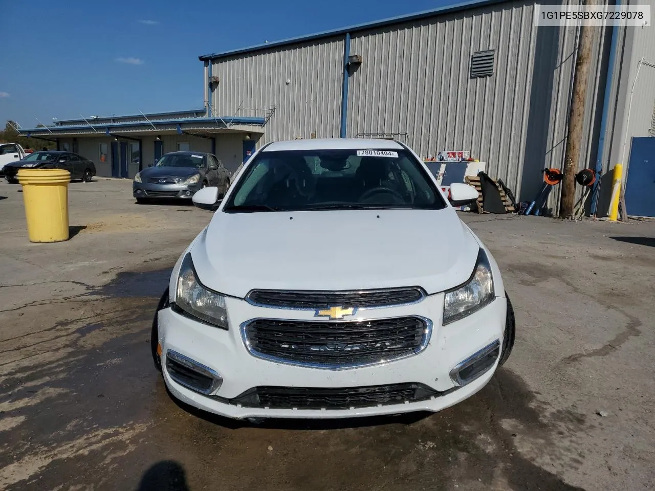 2016 Chevrolet Cruze Limited Lt VIN: 1G1PE5SBXG7229078 Lot: 78010404