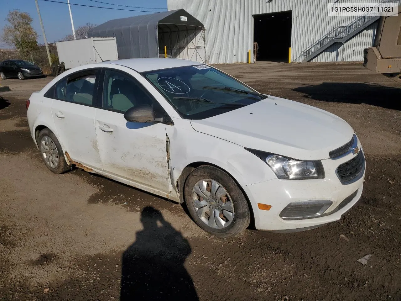 2016 Chevrolet Cruze Limited Ls VIN: 1G1PC5SH0G7111521 Lot: 78670054