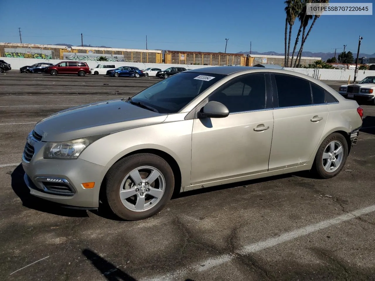 2016 Chevrolet Cruze Limited Lt VIN: 1G1PE5SB7G7220645 Lot: 80330064