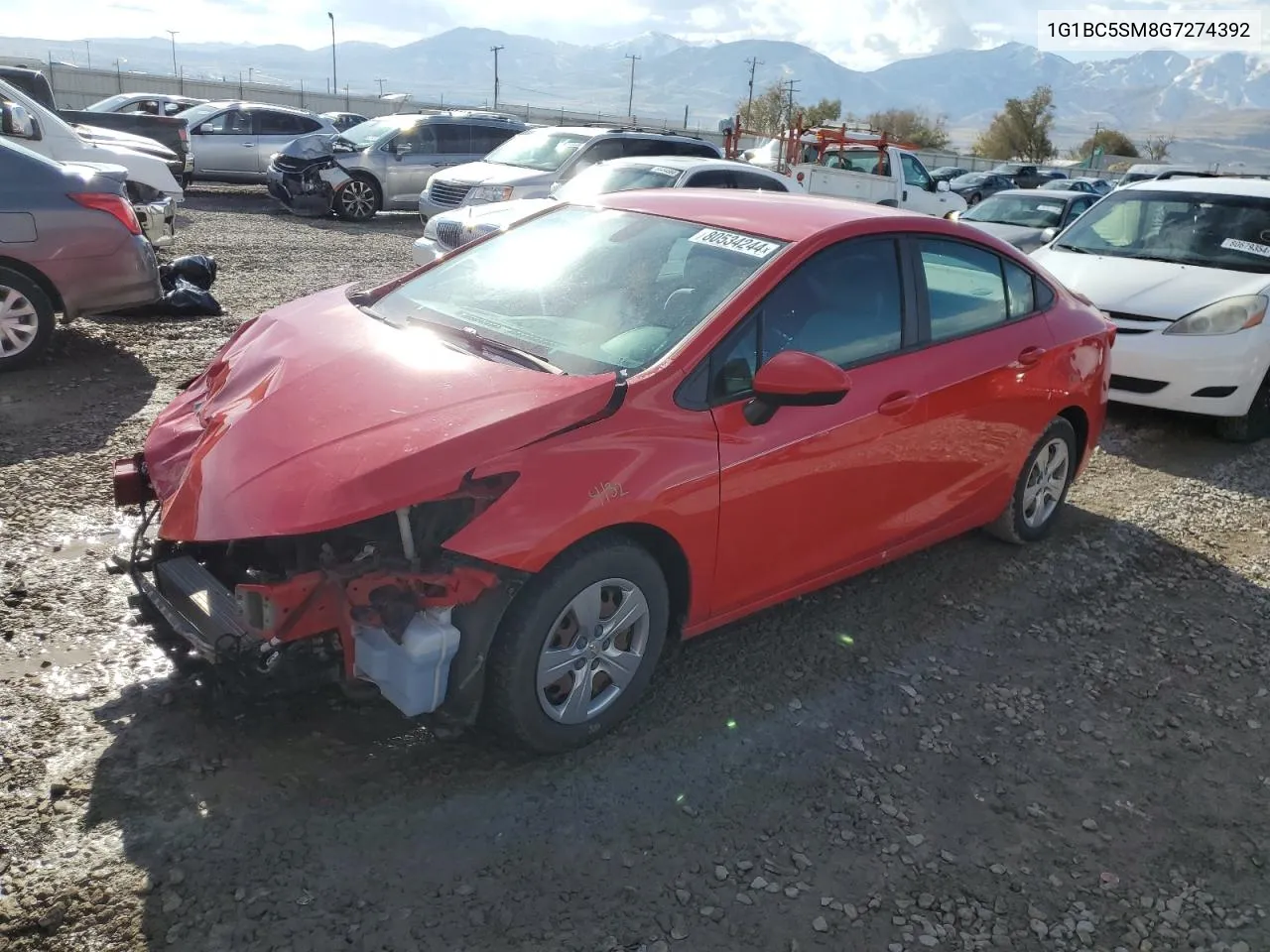 2016 Chevrolet Cruze Ls VIN: 1G1BC5SM8G7274392 Lot: 80534244