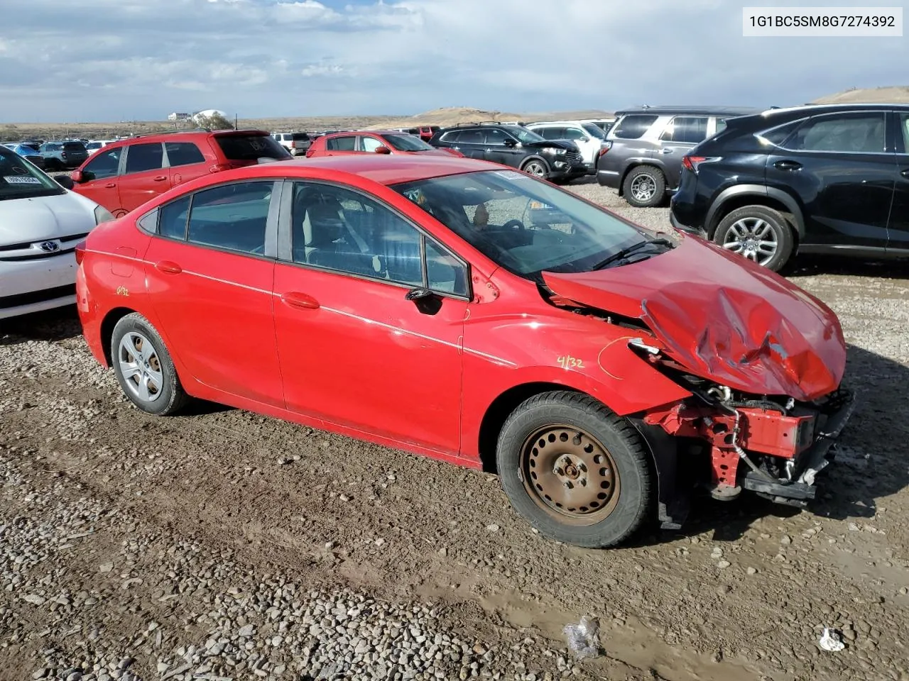 2016 Chevrolet Cruze Ls VIN: 1G1BC5SM8G7274392 Lot: 80534244