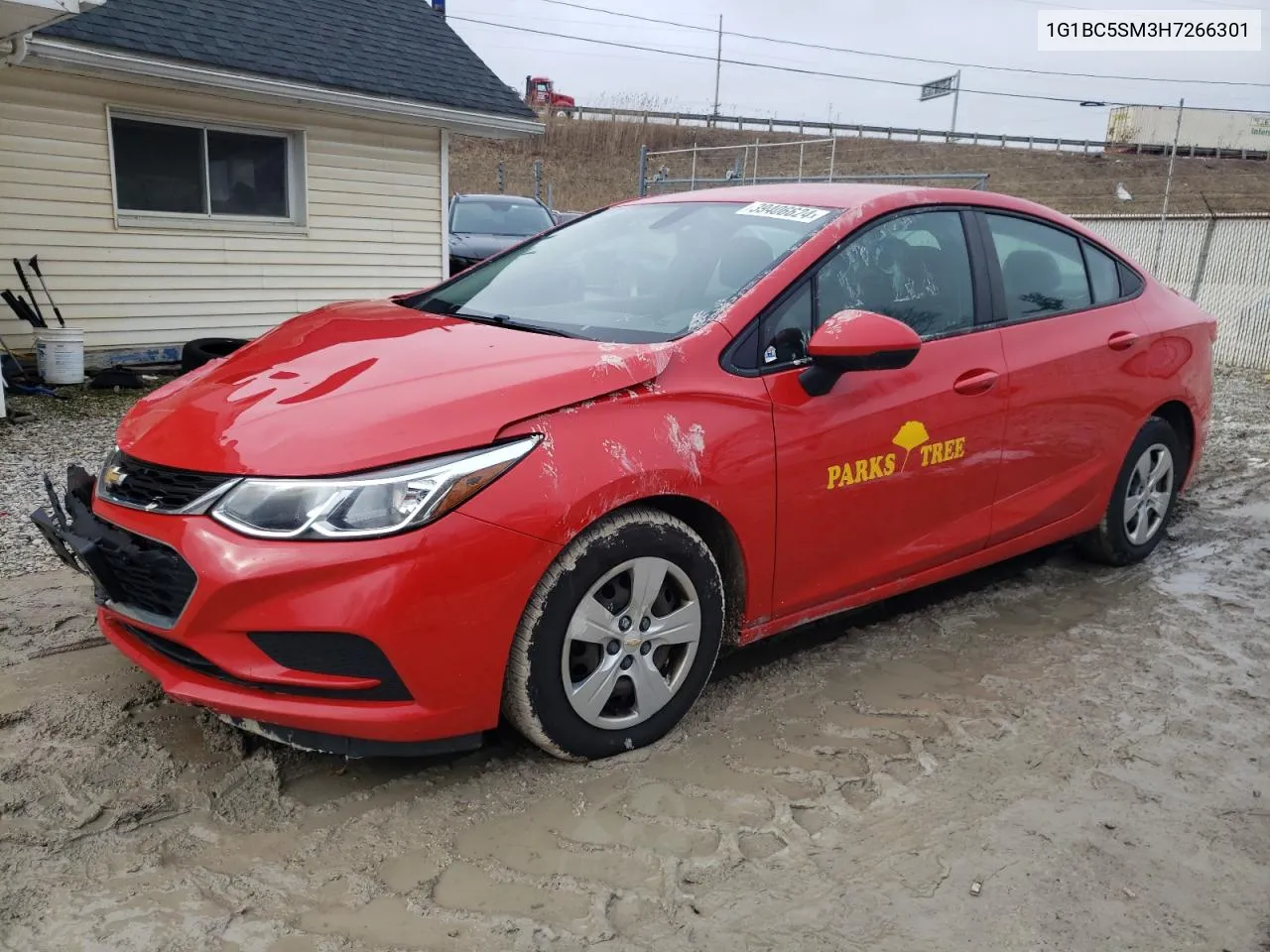 2017 Chevrolet Cruze Ls VIN: 1G1BC5SM3H7266301 Lot: 39406624