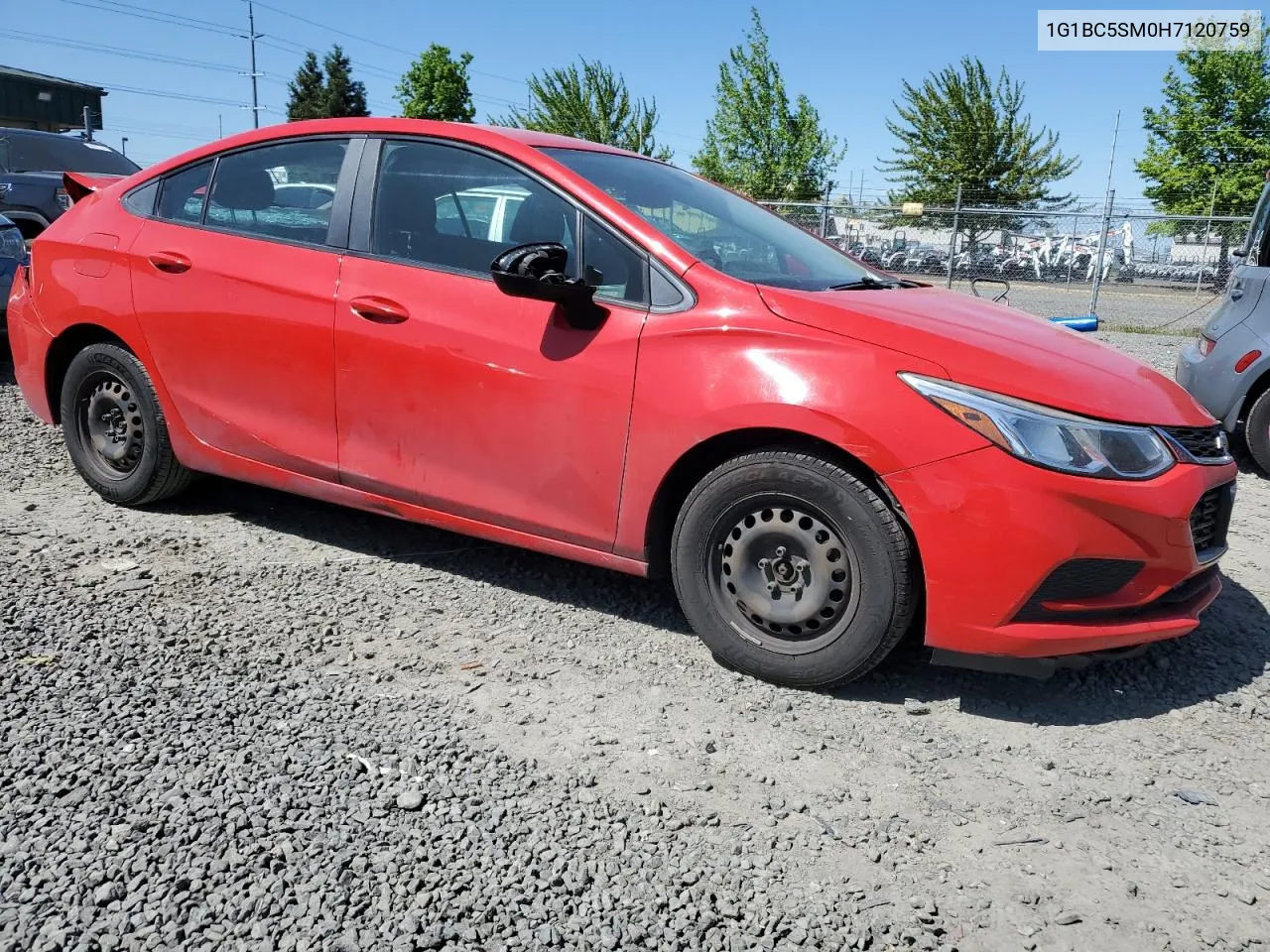 2017 Chevrolet Cruze Ls VIN: 1G1BC5SM0H7120759 Lot: 53986554