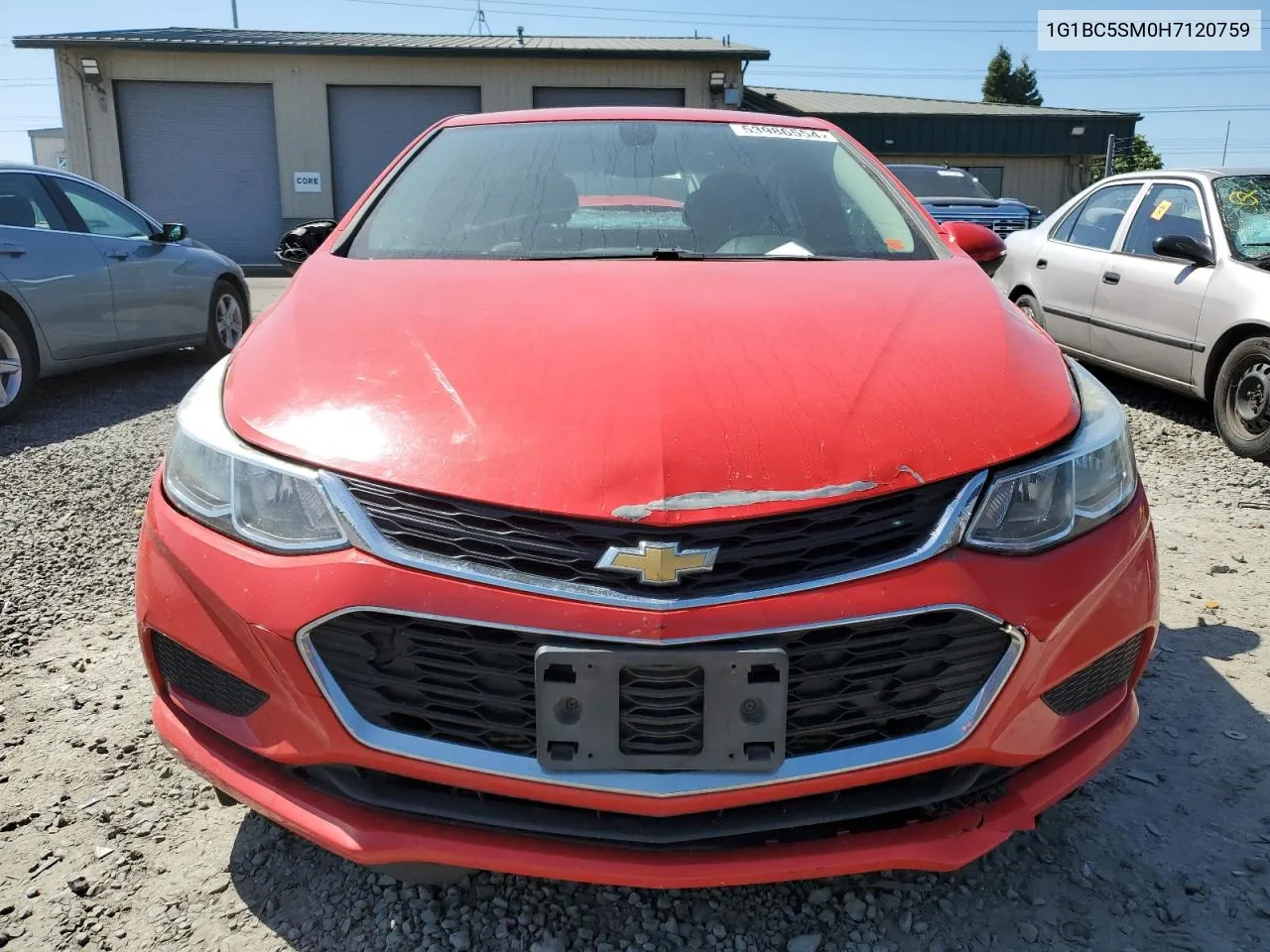 2017 Chevrolet Cruze Ls VIN: 1G1BC5SM0H7120759 Lot: 53986554