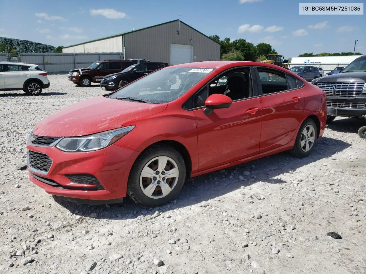 2017 Chevrolet Cruze Ls VIN: 1G1BC5SM5H7251086 Lot: 57872394