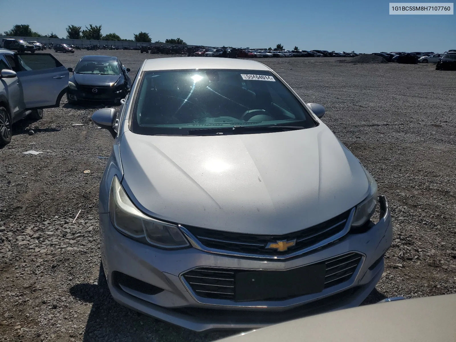 2017 Chevrolet Cruze Ls VIN: 1G1BC5SM8H7107760 Lot: 58464014