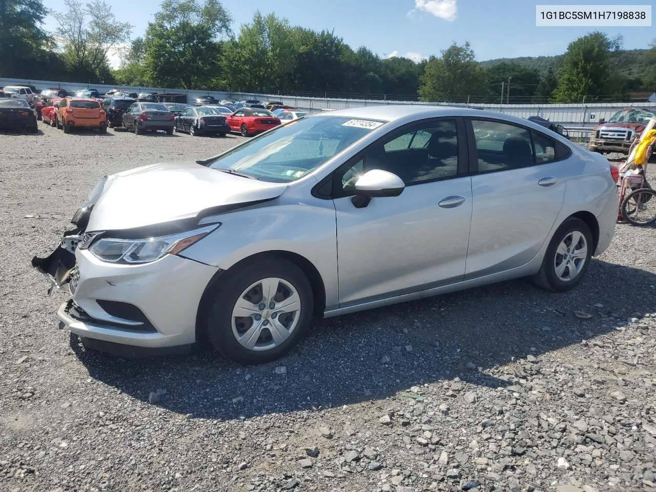 2017 Chevrolet Cruze Ls VIN: 1G1BC5SM1H7198838 Lot: 67274354