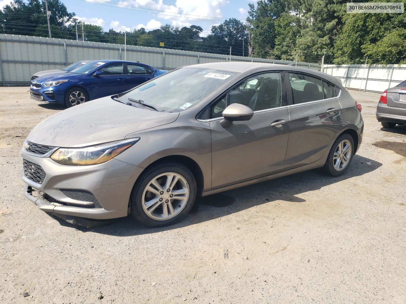 2017 Chevrolet Cruze Lt VIN: 3G1BE6SM7HS570894 Lot: 67742204