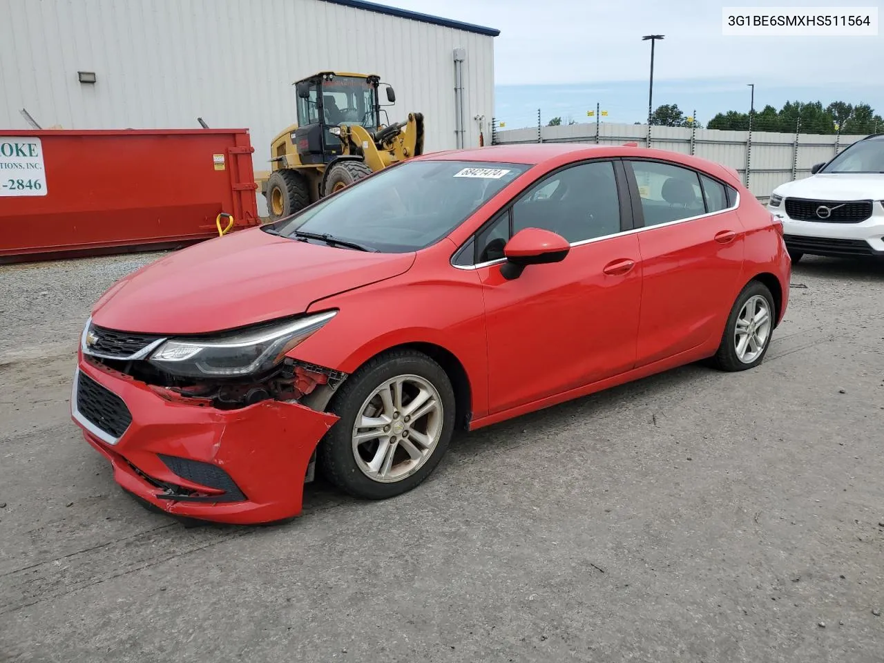 2017 Chevrolet Cruze Lt VIN: 3G1BE6SMXHS511564 Lot: 68421474