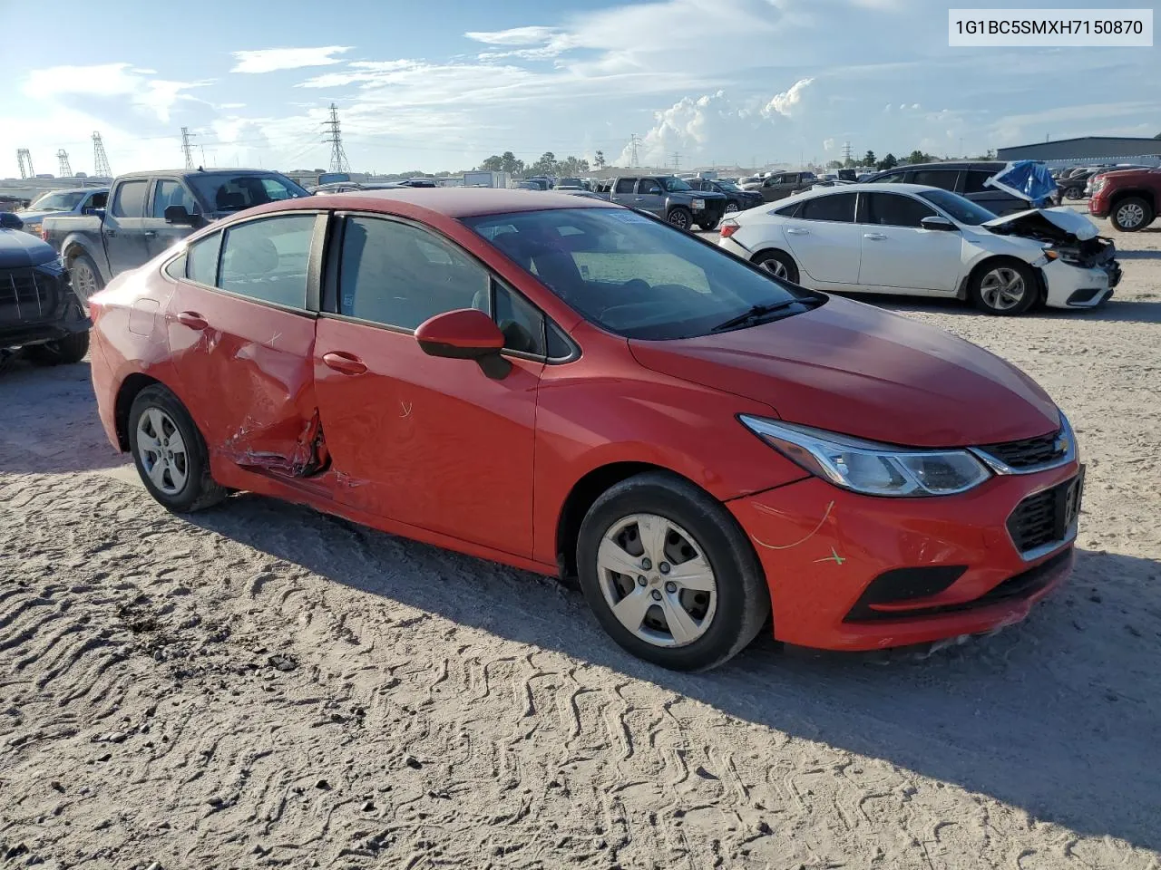 2017 Chevrolet Cruze Ls VIN: 1G1BC5SMXH7150870 Lot: 68521884