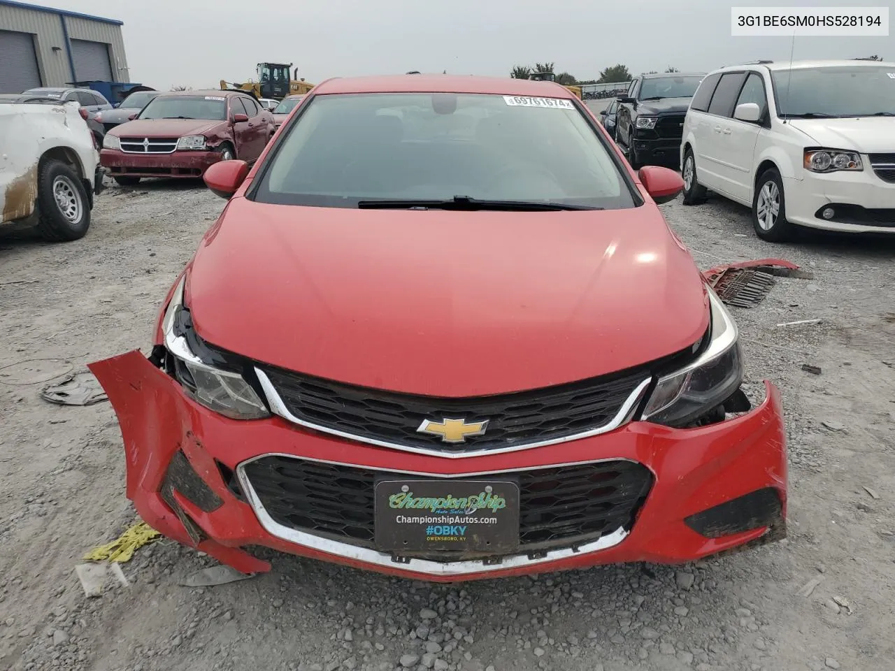 2017 Chevrolet Cruze Lt VIN: 3G1BE6SM0HS528194 Lot: 69761674