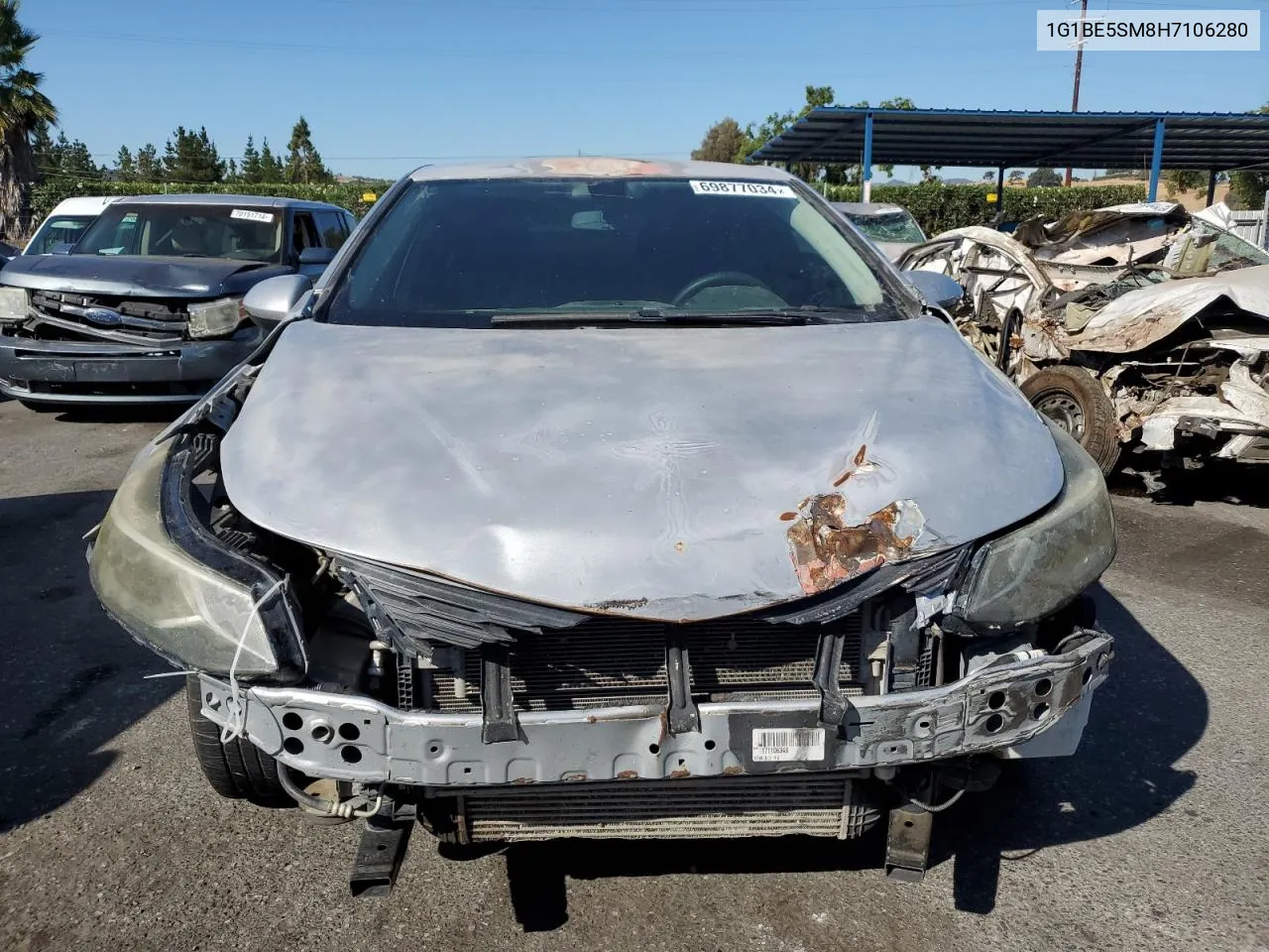 2017 Chevrolet Cruze Lt VIN: 1G1BE5SM8H7106280 Lot: 69877034