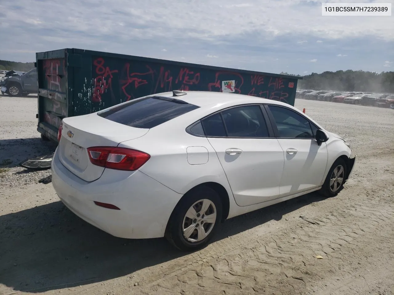 2017 Chevrolet Cruze Ls VIN: 1G1BC5SM7H7239389 Lot: 70696444